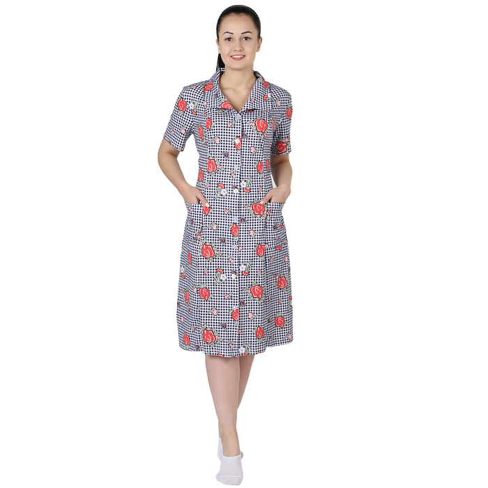 Халат женский на пуговицах Апаш цвет МИКС, р-р 48