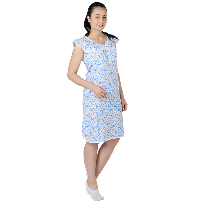 Сорочка женская Крыло 2 принт МИКС цвет белый, р-р 54