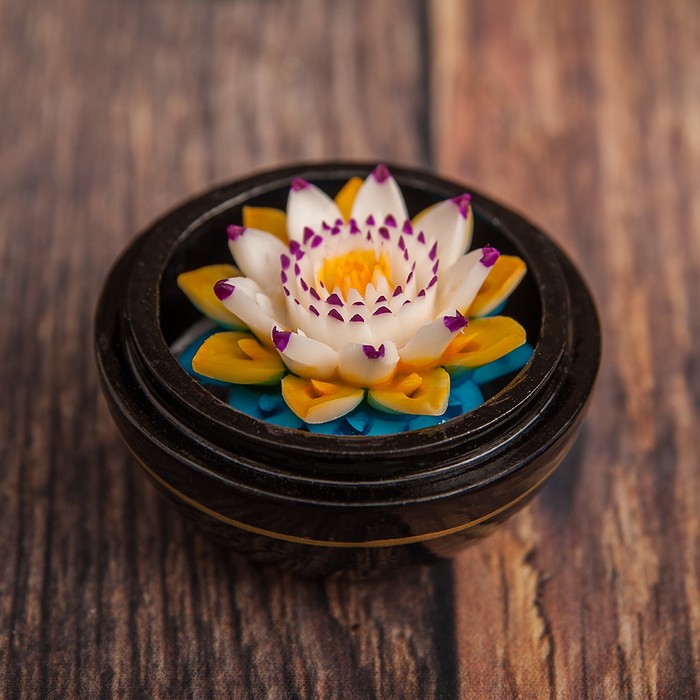 Аромамыло в шкатулке "Цветок жизни" 6.5х6,5х6 см