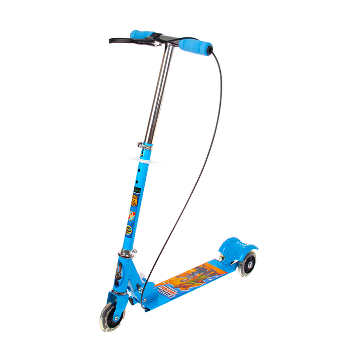 Самокат "Зверополис" 2017 с тормозом, три колеса PVC d=90 мм в пакете