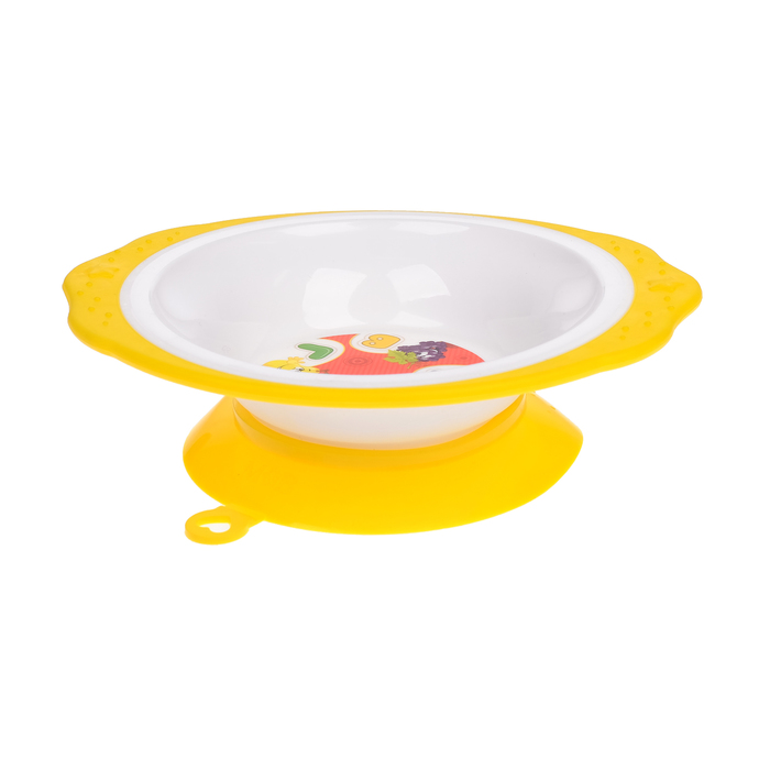 Набор детской посуды «Алфавит», 3 предмета: тарелка на присоске 250 мл, ложка, вилка, от 5 мес.
