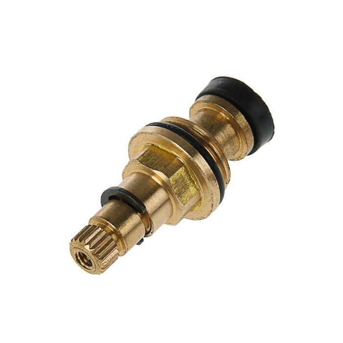 Кран-букса, резьба 3/8", резина, 20 шлицов, латунь