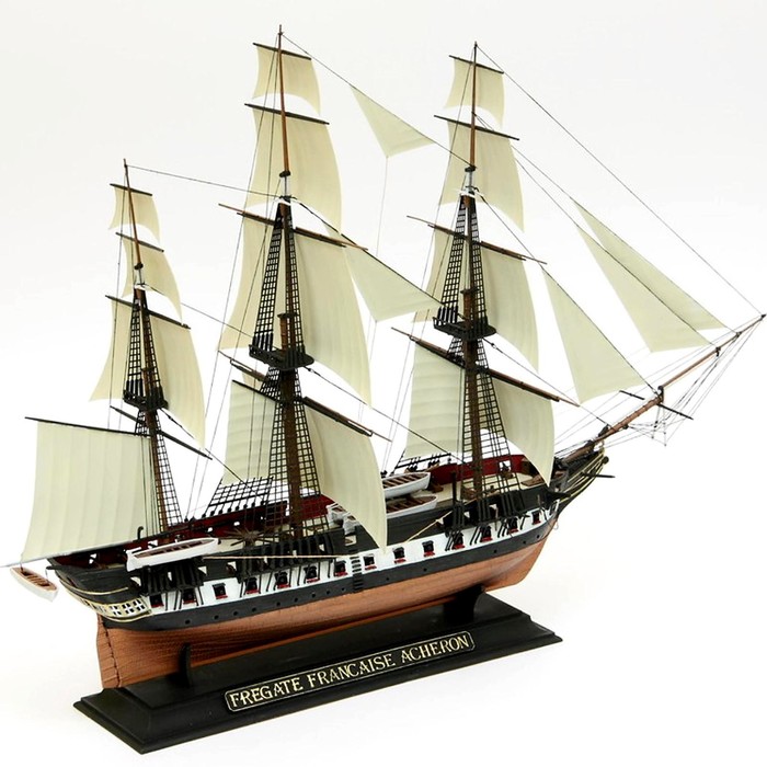 модель корабль фрегат бономричард 1 400 Сборная модель-корабль «Французский Фрегат Ашерон» Звезда, (9034)