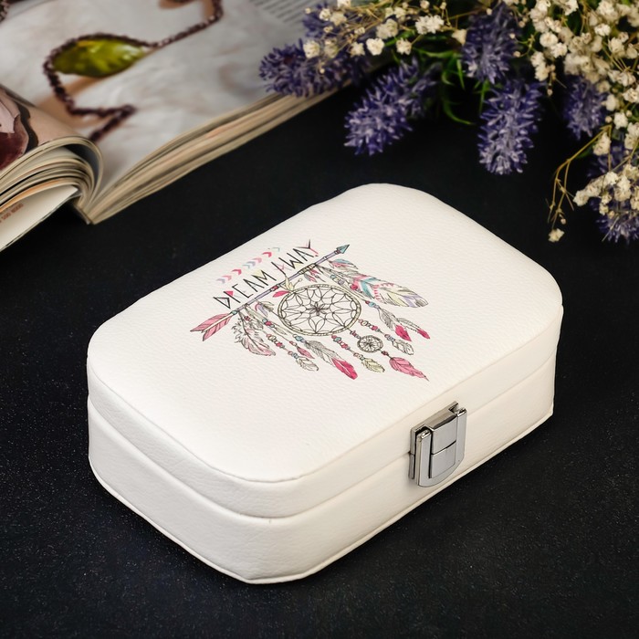 Шкатулка кожзам для украшений "Ловец снов" 5х15х10 см