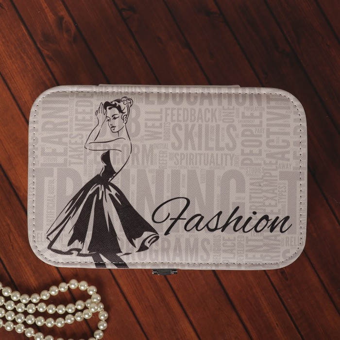 Шкатулка кожзам под часы 1 отделение и бижутерию "Модель" 7х22,5х14,5 см