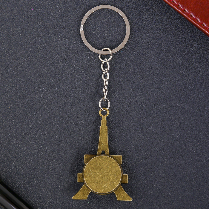 Брелок металл "Эйфелева башня с компасом" 5,3х3,5х0,8 см