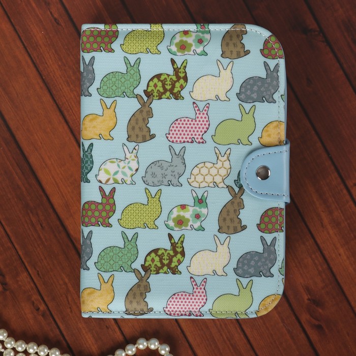 Шкатулка кожзам для украшений "Зайчики" 5х20х14 см