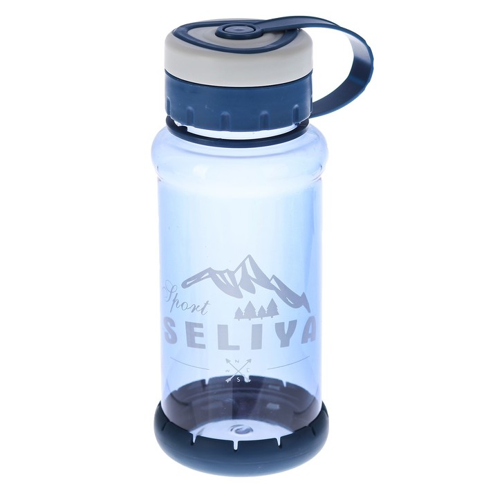 Бутылка 660 мл Sport, крышка на резинке, дно пластиковое, микс, 10х8х20 см