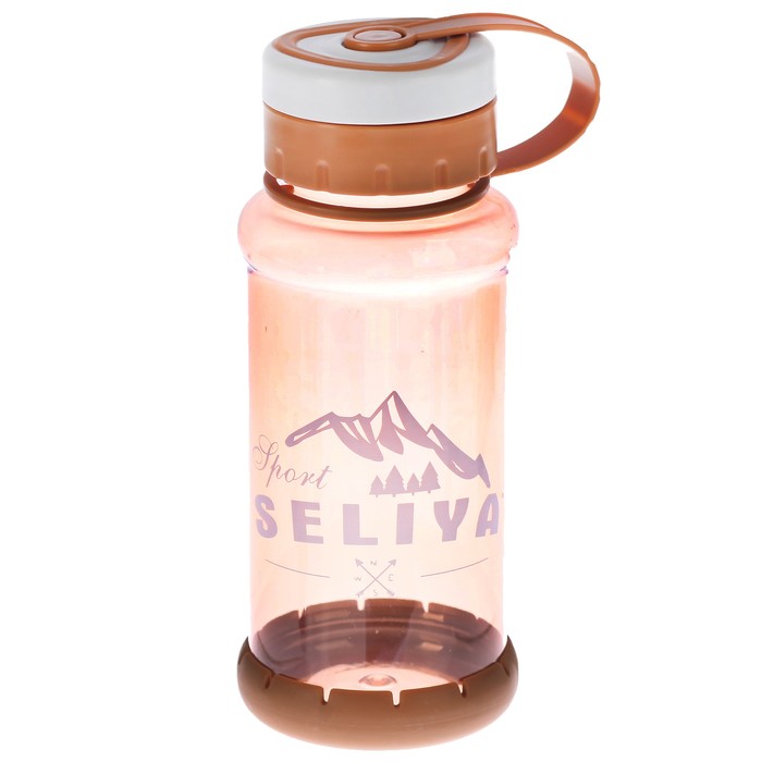 Бутылка 660 мл Sport, крышка на резинке, дно пластиковое, микс, 10х8х20 см