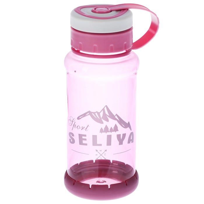 Бутылка 660 мл Sport, крышка на резинке, дно пластиковое, микс, 10х8х20 см