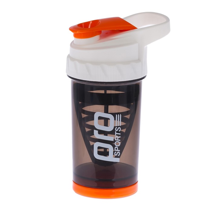 Шейкер 500 мл, с сеточкой-конус, доп. контейнер, таблетница, микс, 8х11х26 см