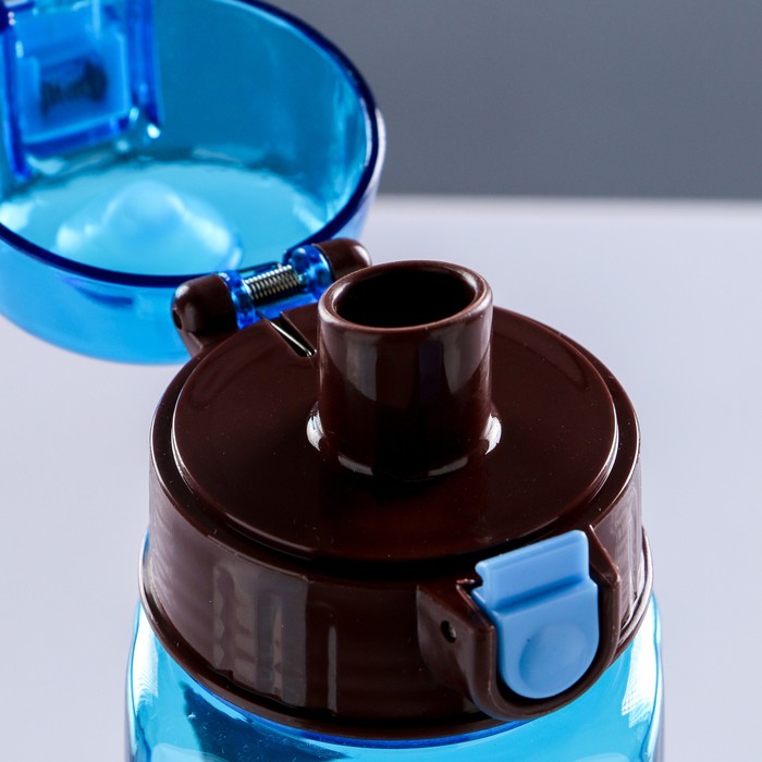 Бутылка для воды 750 мл, с поильником, откидная крышка, 7х25 см