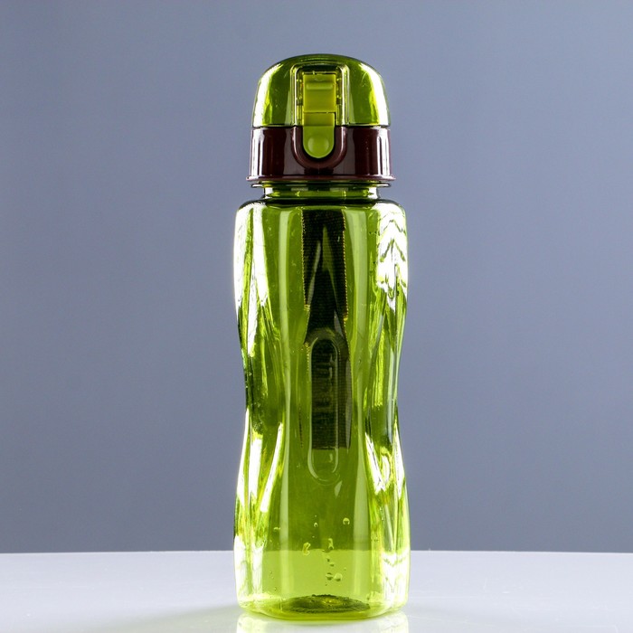 Бутылка для воды 750 мл, с поильником, откидная крышка, 7х25 см