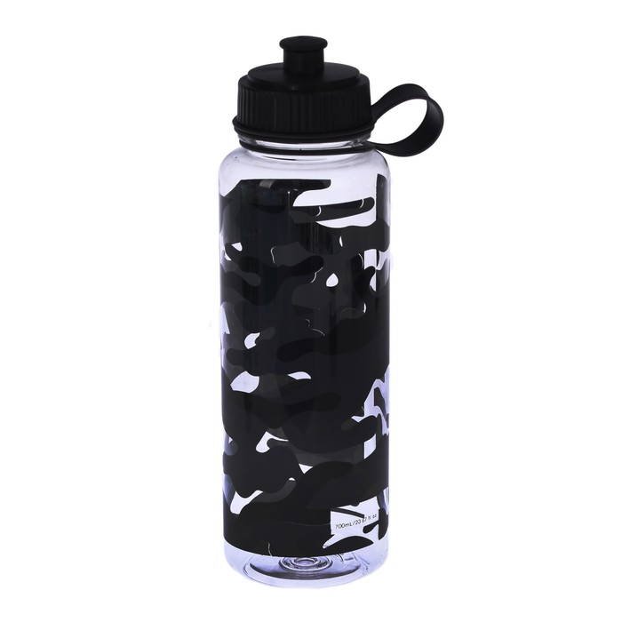 Бутылка для воды 700 мл «Камуфляжная», с соской, на резинке, микс, 7х9х24 см