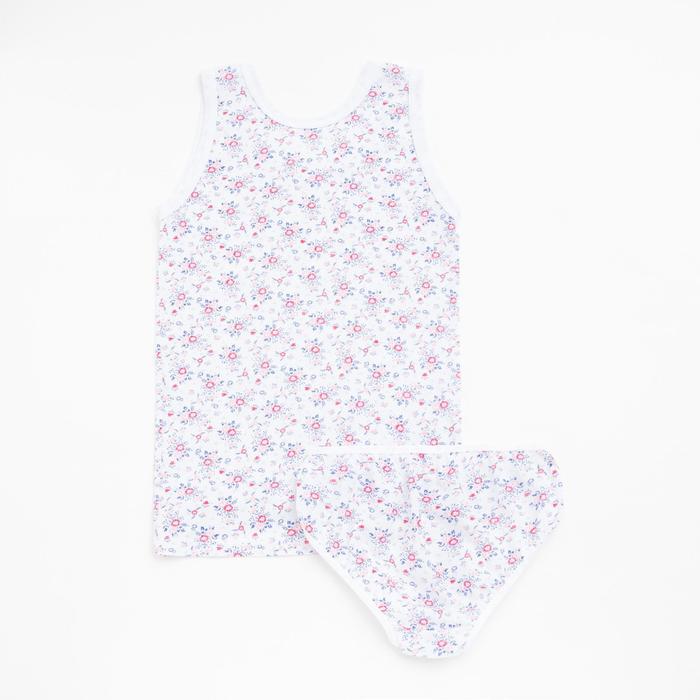 Комплект (майка+трусы) для девочки, рост 128 см, цвет МИКС