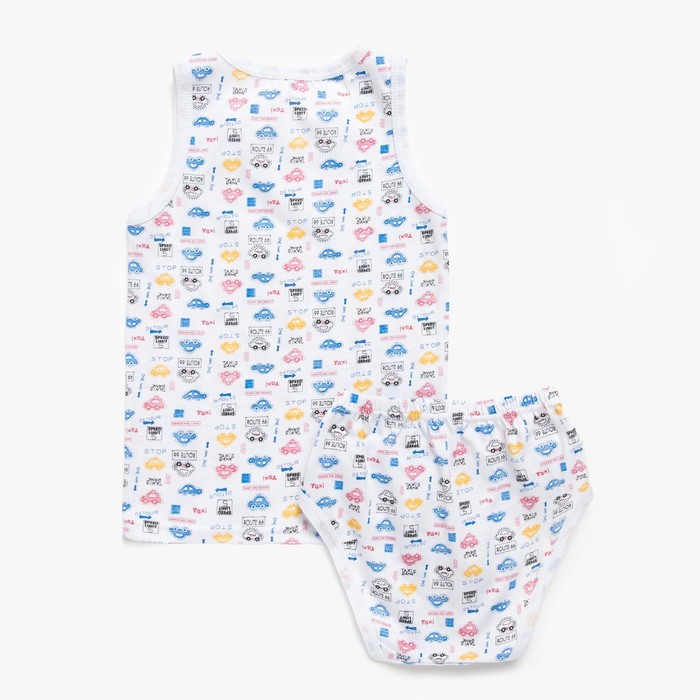 Комплект (майка+трусы) для мальчика, рост 80 см, цвет МИКС