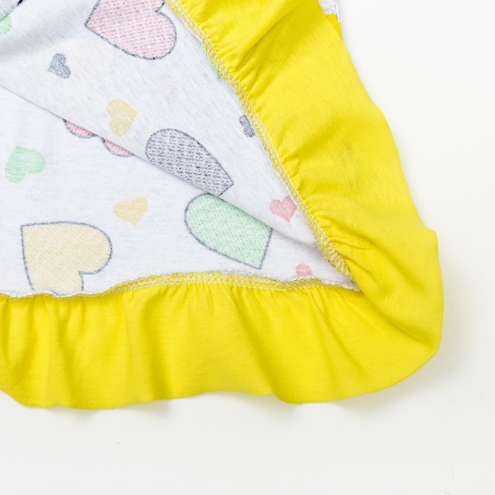 Халат для девочки, рост 116, цвет серый, сердца