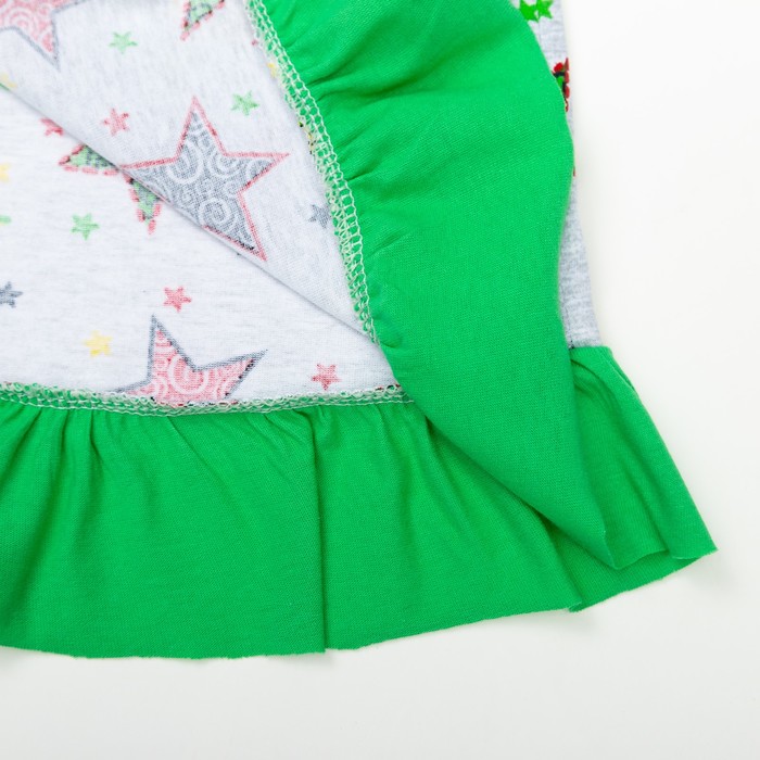 Халат для девочки, рост 146, цвет серый, звезды