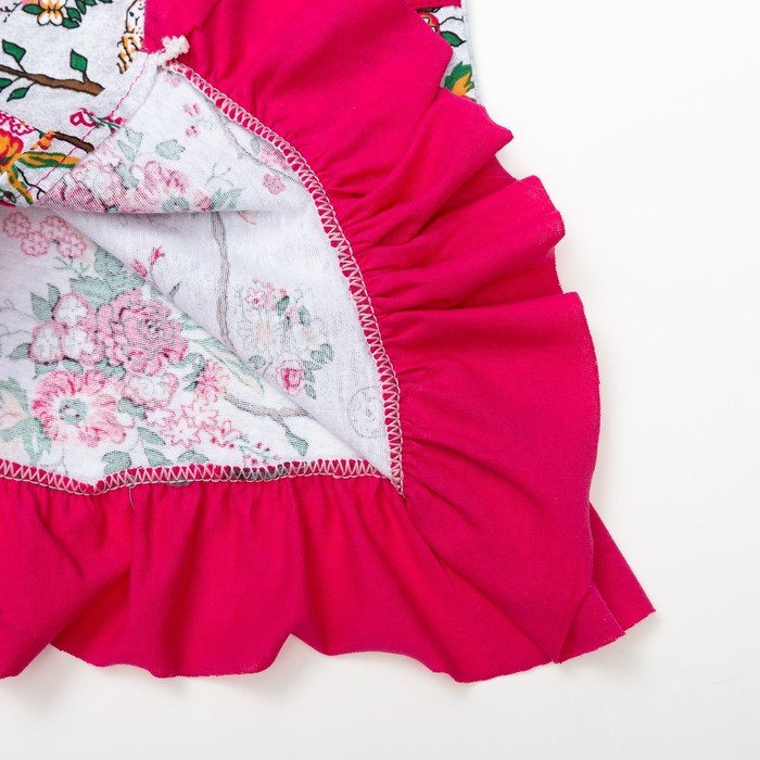 Халат для девочки, рост 122, принт совы