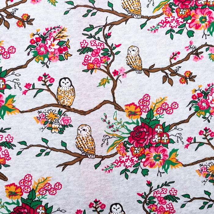 Халат для девочки, рост 152, принт совы