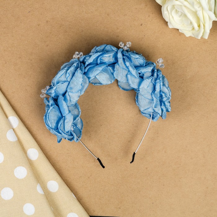Ободок для волос "Фемида", голубой, 20 см