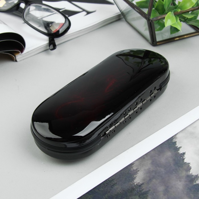 Футляр для очков "Кот", хлопушка, цвет чёрный