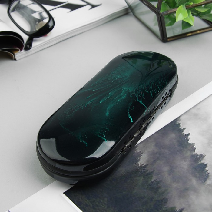 Футляр для очков "Кот", хлопушка, цвет чёрный