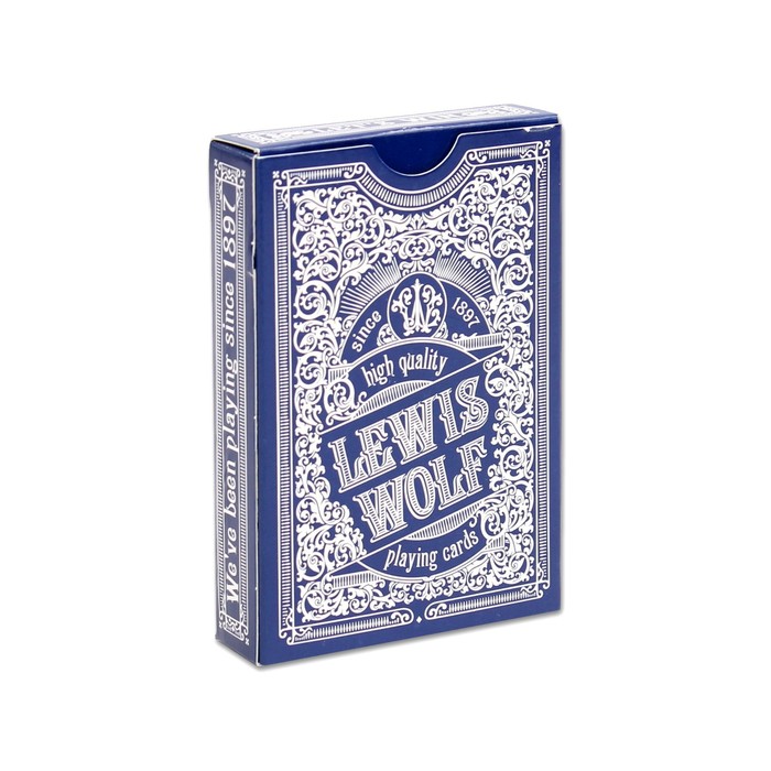 фото Игральные карты "lewis & wolf" для покера, 54 шт. в колоде, синяя рубашка, jumbo index