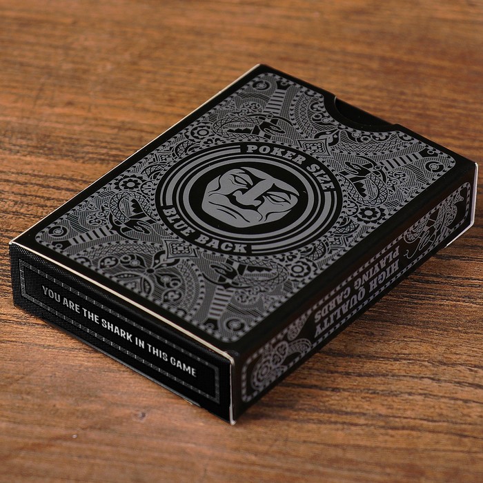 Игральные карты "Golem" для покера, 54 шт. в колоде, синяя рубашка, jumbo index