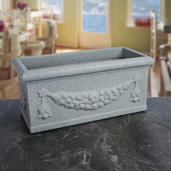 Ваза декоративная №11 "Римская 2" 60 * 27,5 * 27 см, объем 30 л., серый