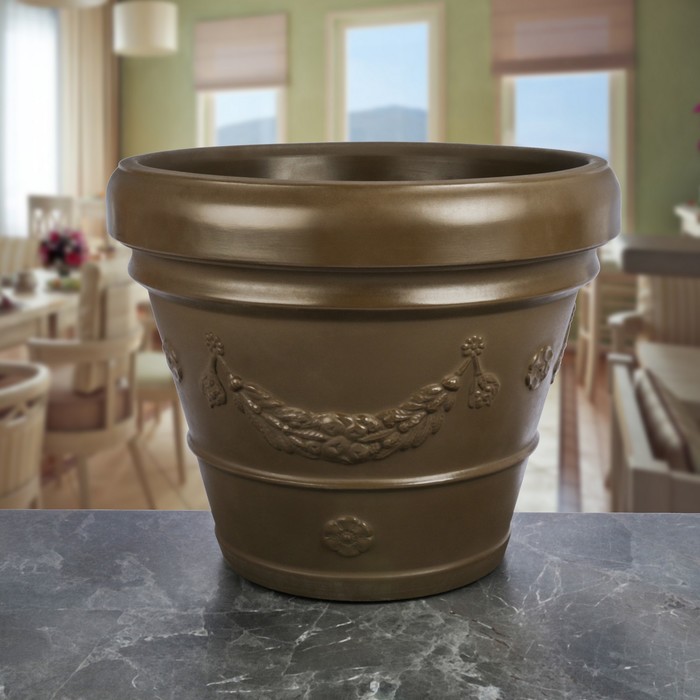 Ваза декоративная 80 л "Виола 2", цвет оливковый