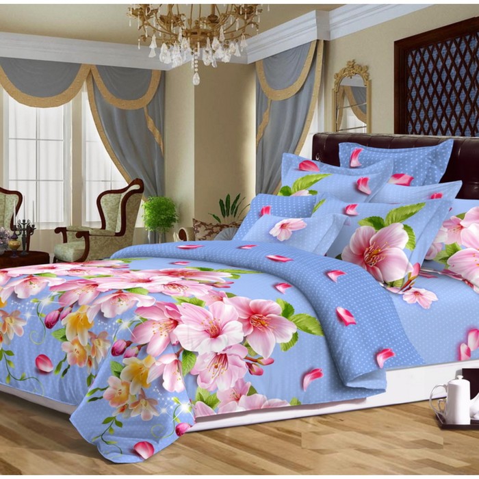 КПБ евро, 215х240 см, 200х215 см, 70х70 см-2 шт., бязь 125 г/м2 39-18