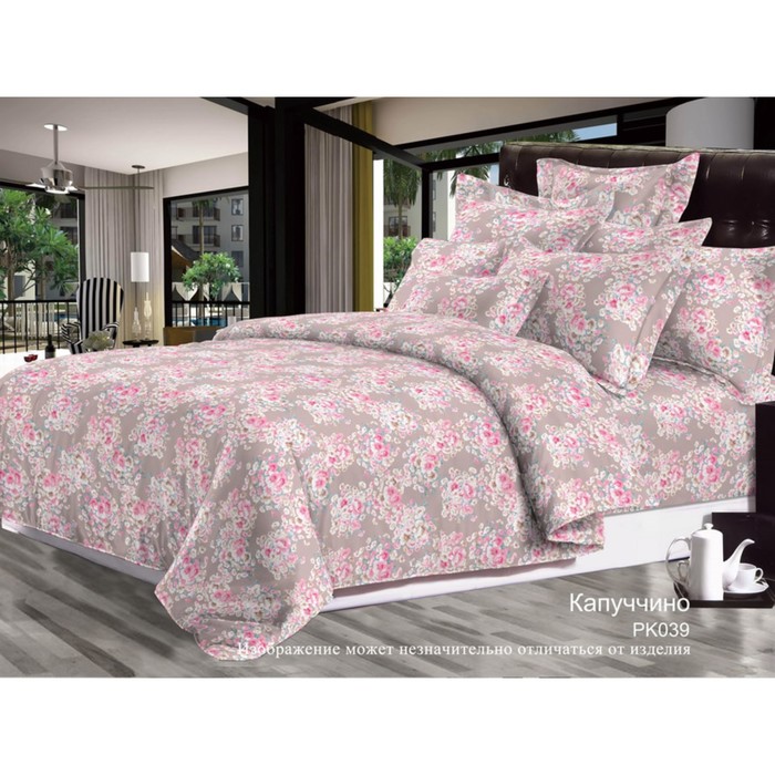 КПБ евро "Капучино", 215х240 см, 200х215 см, 70х70 см-2 шт., бязь 125 г/м2