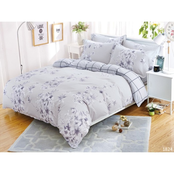 КПБ 1,5 сп., 150х215 см, 145х215 см, 70х70 см-2 шт., сатин 120 г/м2 1824