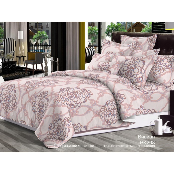 КПБ 2 сп "Вивиан", 215х240 см, 175х215 см, 70х70 см-2 шт., сатин 120 г/м2