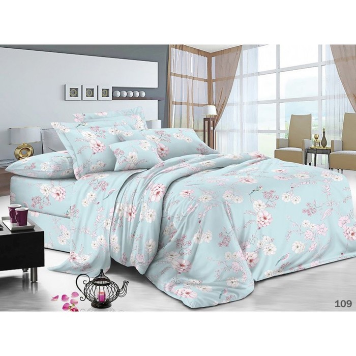 КПБ 1,5 сп, 150х215 см, 145х215 см, 70х70 см-2 шт., сатин 120 г/м2 АВ 109