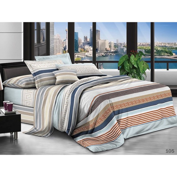 КПБ 2 сп., 175х215 см, 175х215 см, 70х70 см-2 шт., бязь 125 г/м2 АВ 105