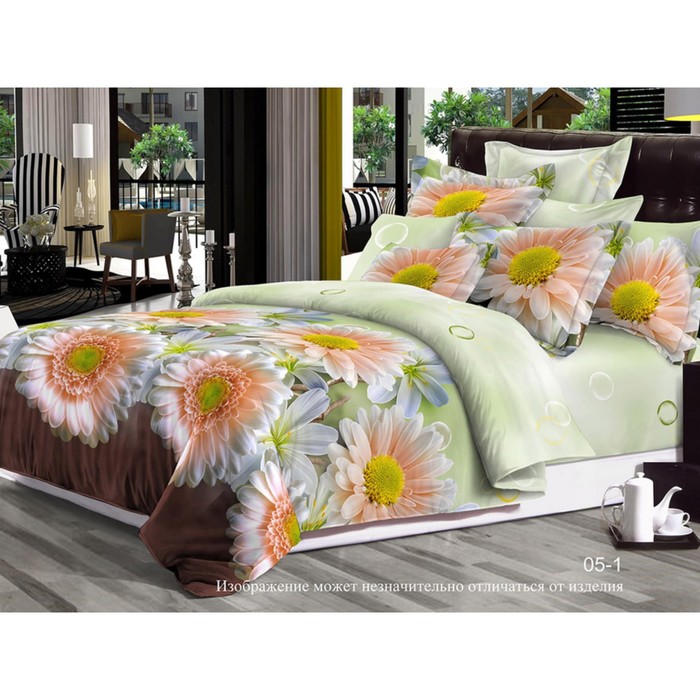 КПБ 2 сп., 215х240 см, 175х215 см, 70х70 см-2 шт., сатин 120 г/м2 05-1