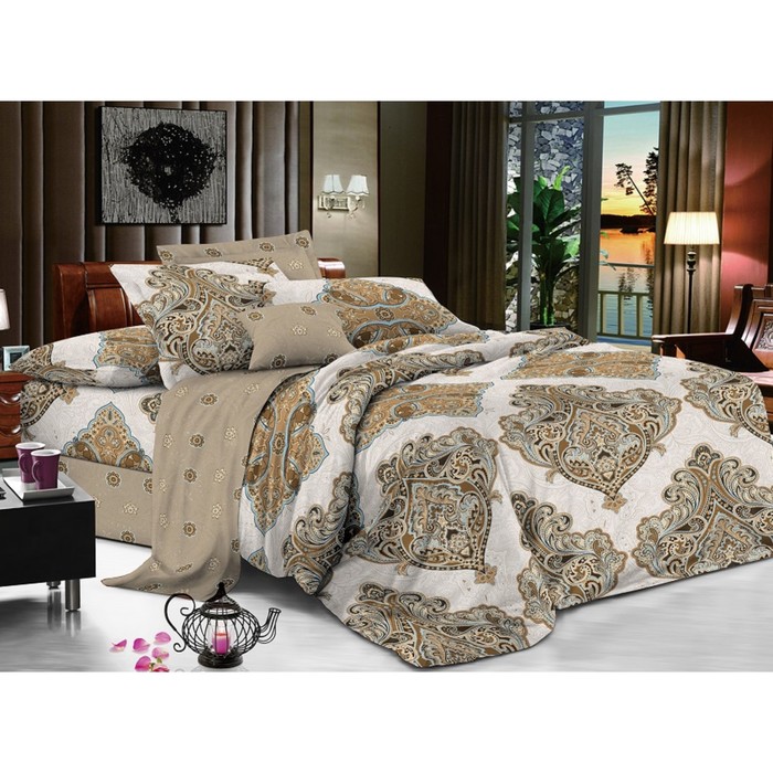 КПБ 2 сп., 215х240 см, 175х215 см, 70х70 см-2 шт., сатин 120 г/м2 АВ 103