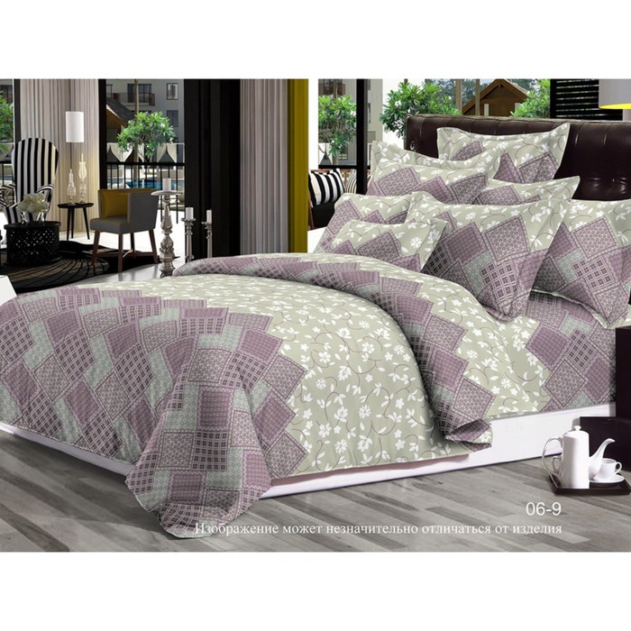 КПБ евро, 215х240 см, 200х215 см, 70х70 см-2 шт., сатин бязь 125 г/м2 06-9