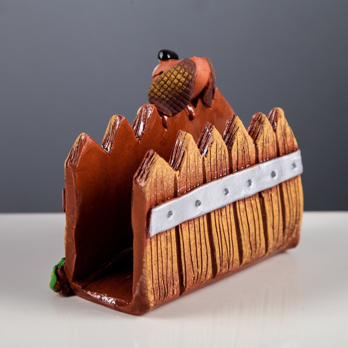 Салфетница "Забор с собакой"