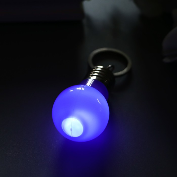 Фонарик свет на кольце "Лампа цветная" МИКС светит 5,5х3х3 см