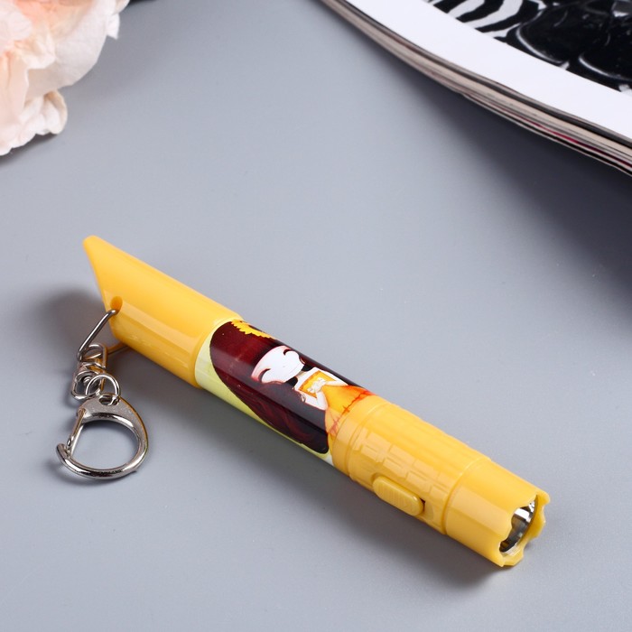 Фонарик на кольце+свисток+ручка "Девочки" МИКС 11,5х1,5х1,5 см