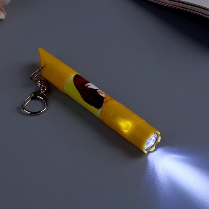 Фонарик на кольце+свисток+ручка "Девочки" МИКС 11,5х1,5х1,5 см