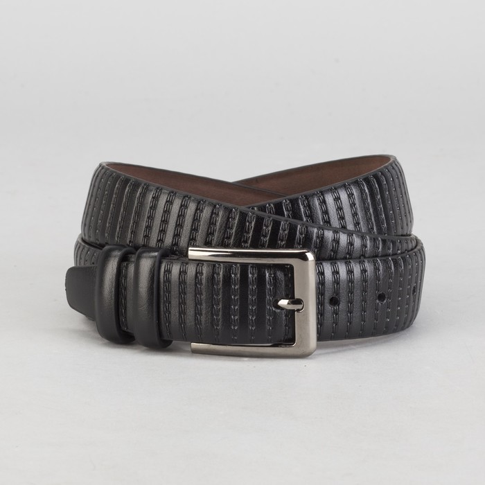 Ремень мужской Великан, пряжка под тёмный металл, ширина - 3,5 см, цвет чёрный