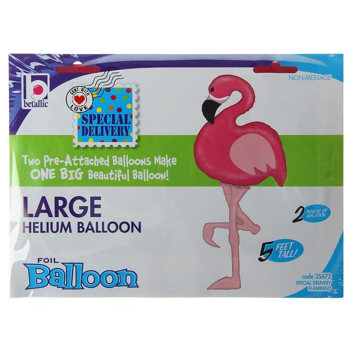 Шар фольгированный 60" "Фламинго"
