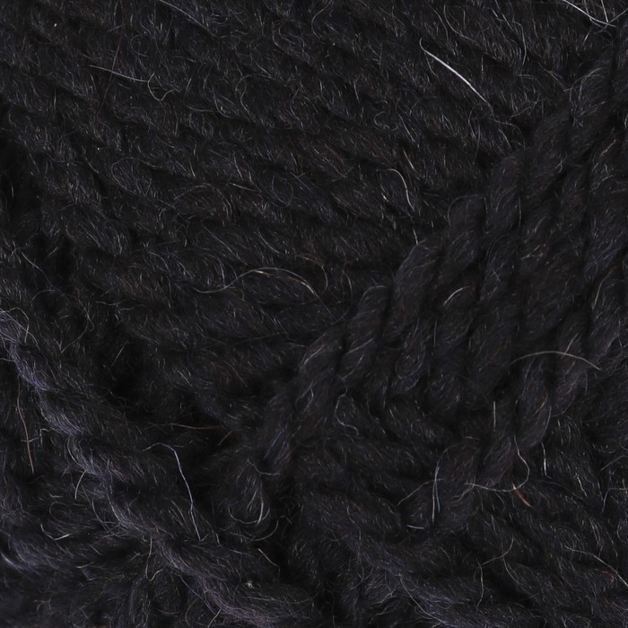 Пряжа "Меланж из Троицка" 70% шерсть, 30% акрил 150м/100гр (0140 черный)
