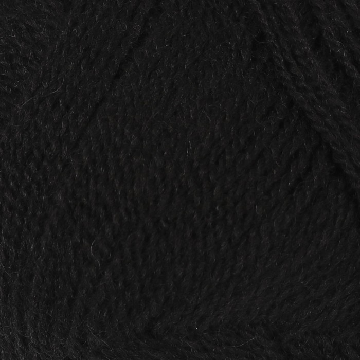 Пряжа "Новая Москва" 50% меринос.шерсть, 50% акрил 1100м/100гр (0140 черный)