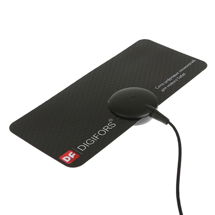 Антенна Digifors Аir 21A, комнатная, пассивная, эфирная, 26 дБ, DVB-T2, аналог, черная