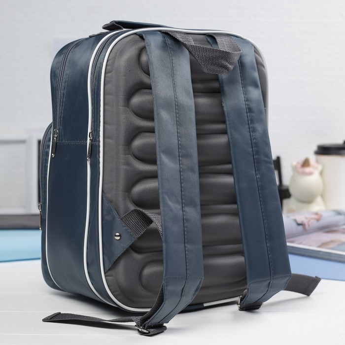 Рюкзак школьный "Корабль", 2 отдела на молнии, 2 наружных кармана